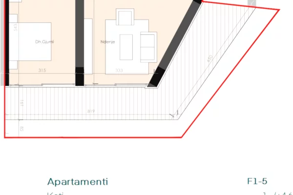 Apartment for sale in Himara 1+1, Emty