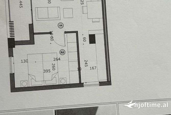 Shtepi ne shitje 1+1 ne Tirane - 98,000 Euro