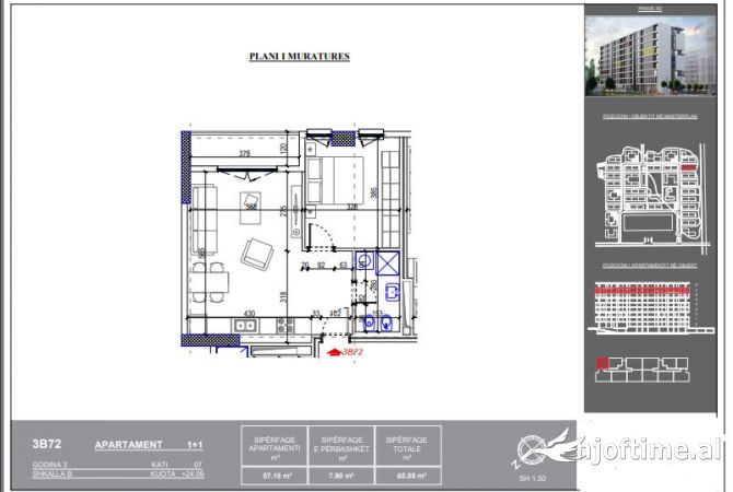 Shtepi ne shitje 1+1 ne Tirane - 65,000 Euro