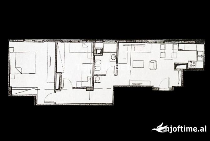 Shtepi ne shitje Apartament ne Tirane, 2+1, Mobilimi Bosh, pa mobiluar, Pagesa 152,300  Euro.