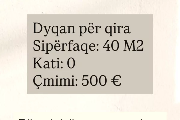 Ambient biznesi me qera 3+1 ne Tirane - 500 Euro