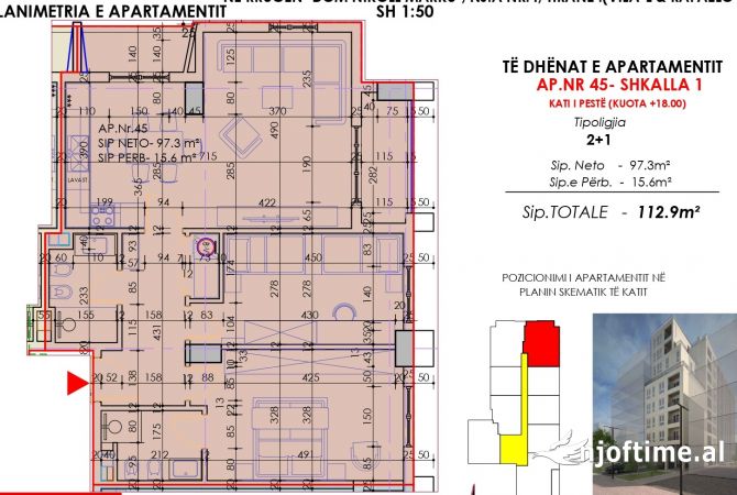 Shtepi ne shitje 2+1 ne Tirane - 144,650 Euro