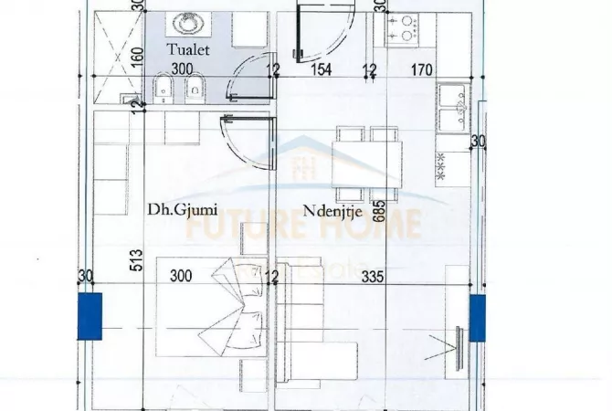 Shtepi ne shitje 1+1 ne Tirane - 73,870 Euro