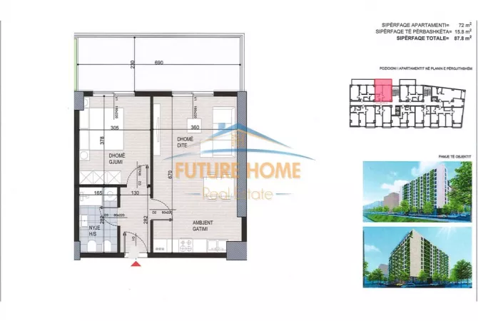Shtepi ne shitje 1+1 ne Tirane - 127,000 Euro