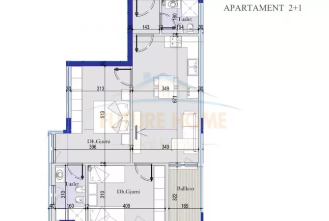 Shtepi ne shitje 2+1 ne Tirane - 134,800 Euro