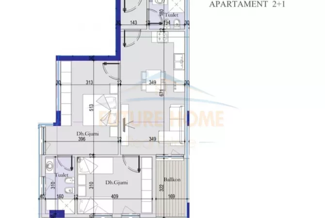 Shtepi ne shitje 2+1 ne Tirane - 134,800 Euro
