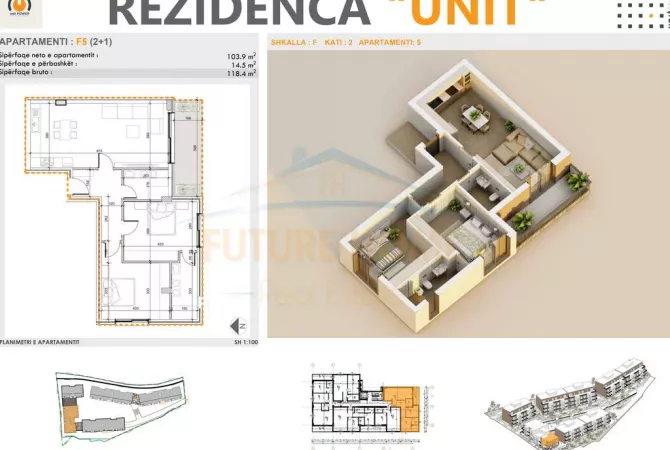 Shtepi ne shitje Apartament ne Tirane, 2+1, Mobilimi Bosh, pa mobiluar, Pagesa 213,000  Euro.
