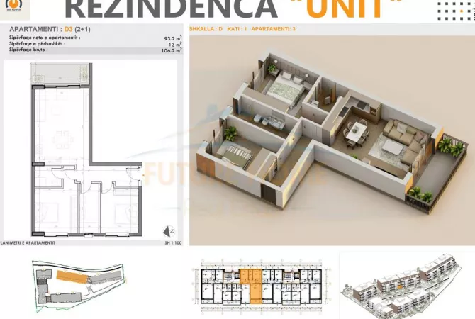 House for Sale 2+1 in Tirana - 223,000 Euro