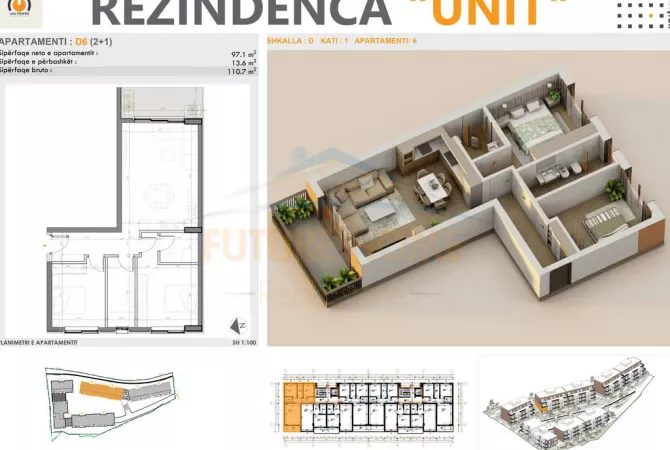 House for Sale 2+1 in Tirana - 232,500 Euro