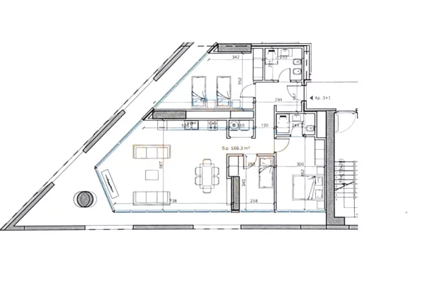 Shtepi ne shitje Apartament ne Tirane, 2+1, Mobilimi E mobiluar, Pagesa 382,200  Euro.