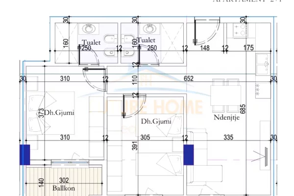 House for Sale 2+1 in Tirana - 111,280 Euro