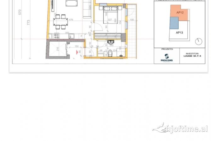 Shtepi ne shitje 1+1 ne Tirane - 125,000 Euro