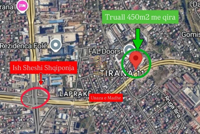 Jepet me qira Toke 450m2, Laprake -Unaza e Madhe, 900 Euro 