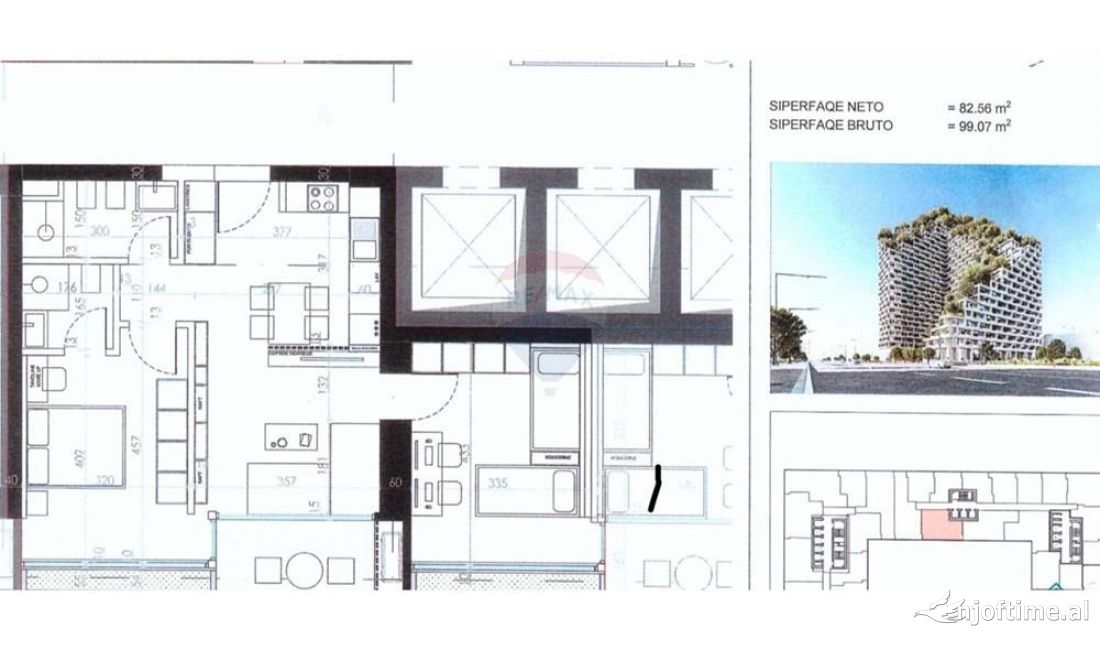 Shtepi ne shitje Apartament ne Tirane, 2+1, Mobilimi Bosh, pa mobiluar, Pagesa 227,907  Euro.