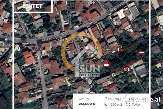 Truall ose Toke  ne Shkoder - 213,500 Euro