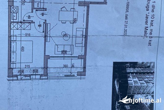 Shtepi ne shitje 1+1 ne Tirane - 127,000 Euro