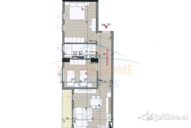 Shtepi ne shitje 2+1 ne Tirane - 77,700 Euro