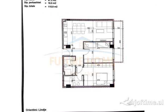 Shtepi ne shitje 2+1 ne Tirane - 115,000 Euro