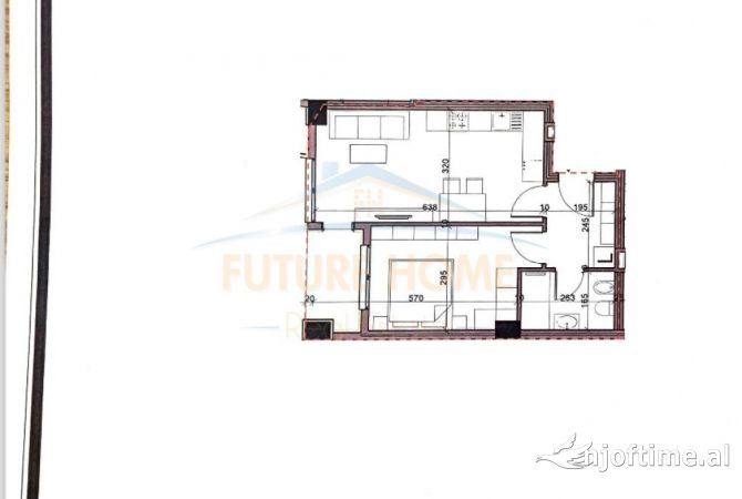 Shtepi ne shitje 1+1 ne Tirane - 71,500 Euro