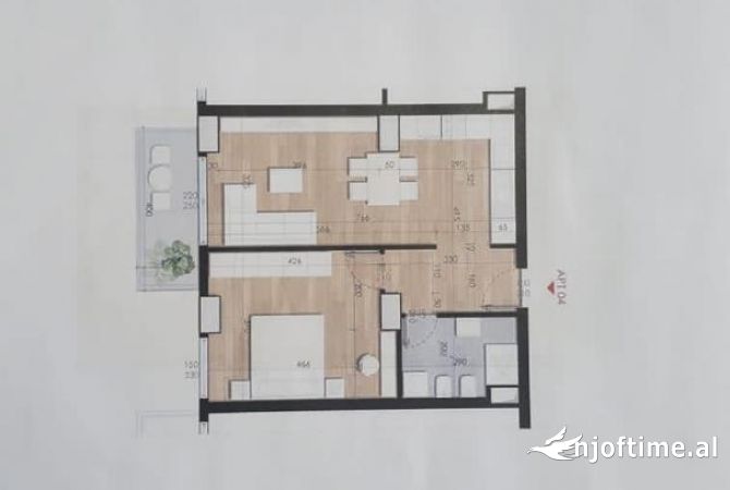 Shtepi ne shitje 1+1 ne Tirane - 114,000 Euro