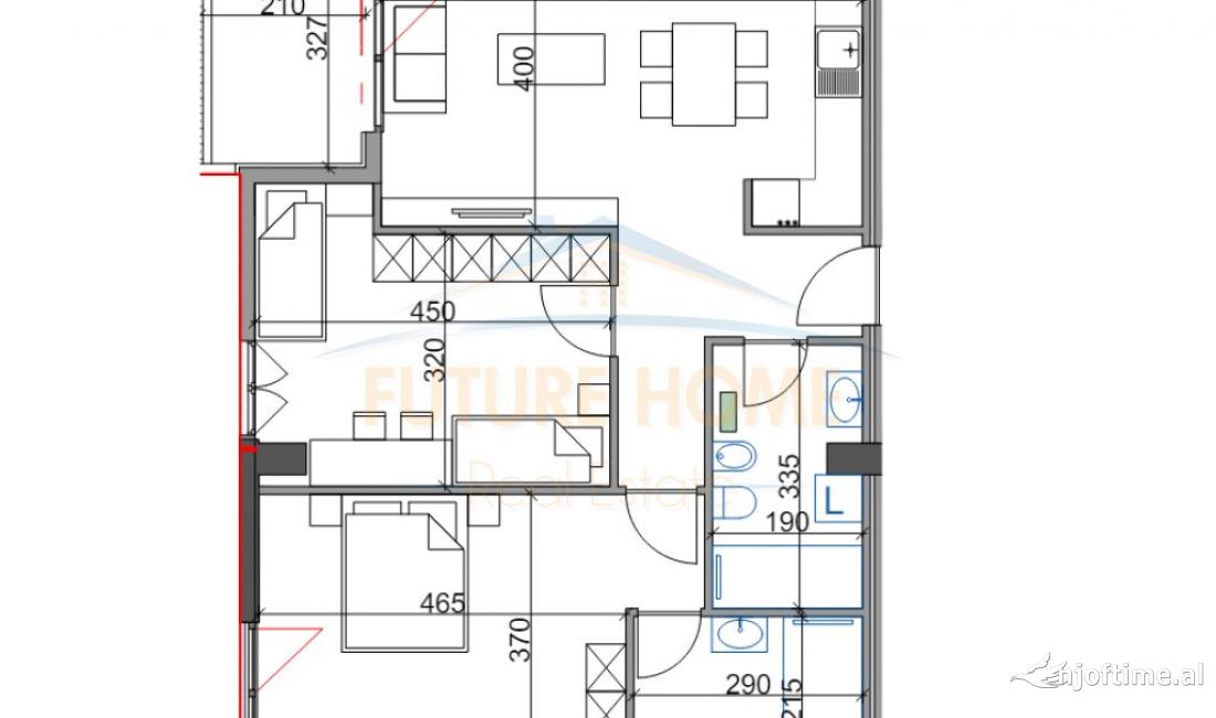 Shtepi ne shitje Apartament ne Tirane, 2+1, Mobilimi Bosh, pa mobiluar, Pagesa 179,000  Euro.