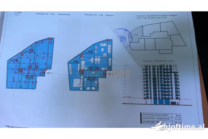 Shtepi ne shitje Apartament ne Tirane, 2+1, Mobilimi Bosh, pa mobiluar, Pagesa 214,000  Euro.