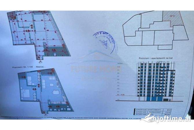 Shtepi ne shitje Apartament ne Tirane, 2+1, Mobilimi Bosh, pa mobiluar, Pagesa 222,000  Euro.
