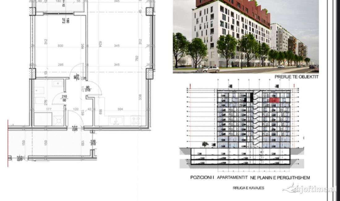 Shtepi ne shitje Apartament ne Tirane, 1+1, Mobilimi Bosh, pa mobiluar, Pagesa 176,000  Euro.