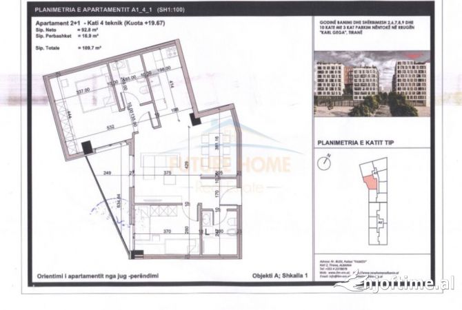 Shtepi ne shitje 2+1 ne Tirane - 219,000 Euro