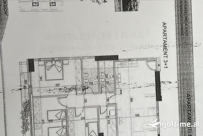 Shtepi ne shitje Apartament ne Tirane, 2+1, Mobilimi Bosh, pa mobiluar, Pagesa 477,000  Euro.