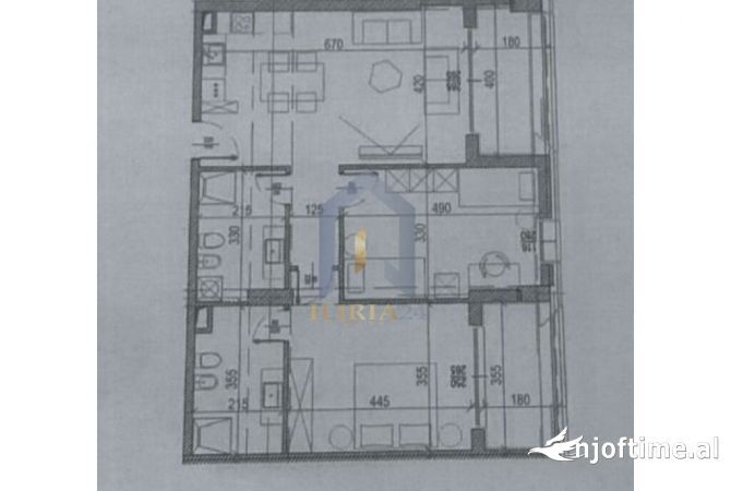 Shtepi ne shitje Apartament ne Tirane, 2+1, Mobilimi Bosh, pa mobiluar, Pagesa 182,802  Euro.