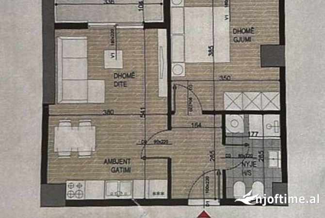 Shtepi ne shitje 1+1 ne Tirane - 80,520 Euro