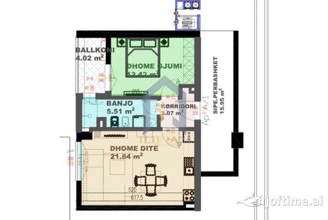 Shtepi ne shitje 1+1 ne Tirane - 130,610 Euro