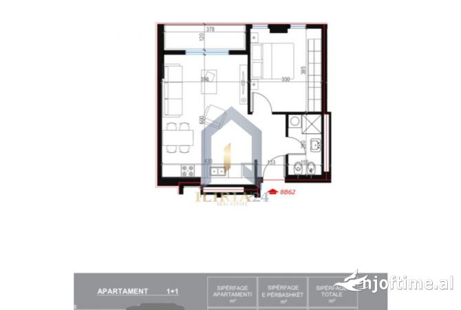 Shtepi ne shitje 1+1 ne Tirane - 62,358 Euro