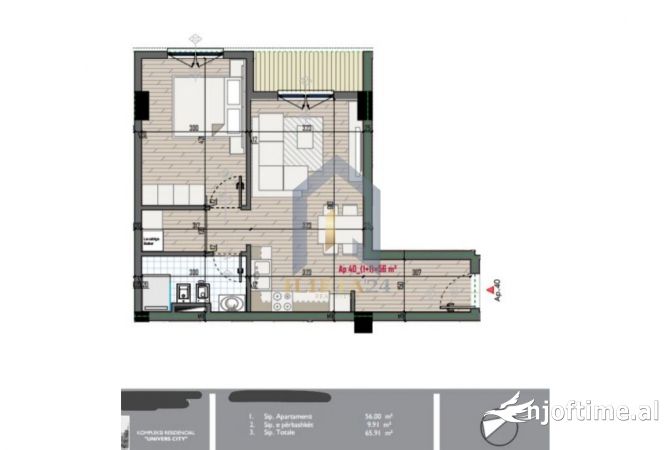 Shtepi ne shitje 1+1 ne Tirane - 62,614 Euro