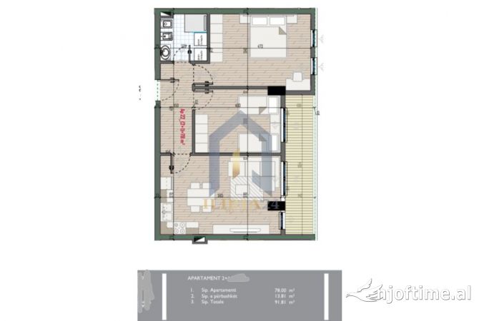 Shtepi ne shitje 2+1 ne Tirane - 85,383 Euro