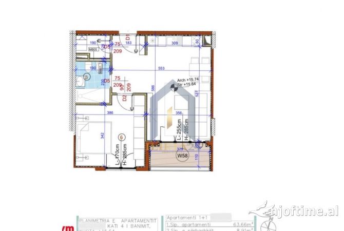 Shtepi ne shitje 1+1 ne Tirane - 119,740 Euro