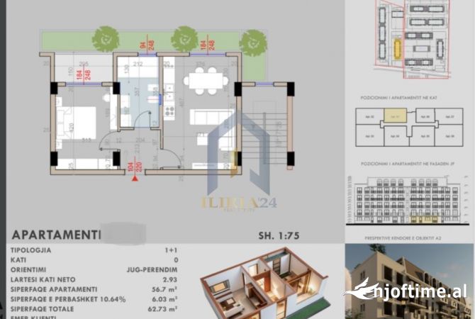 House for Sale 1+1 in Tirana - 106,641 Euro