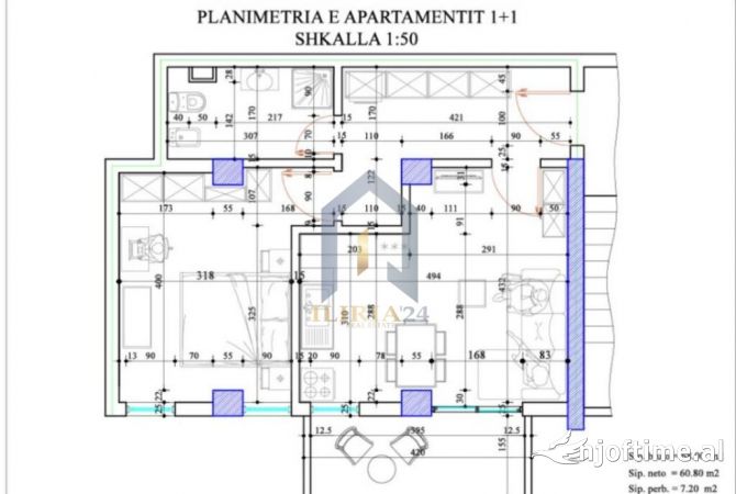 Shtepi ne shitje 1+1 ne Tirane - 120,000 Euro