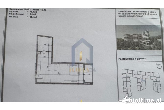 Shtepi ne shitje Garsoniere ne Tirane - 58,300 Euro