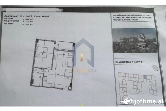 Shtepi ne shitje 1+1 ne Tirane - 70,700 Euro