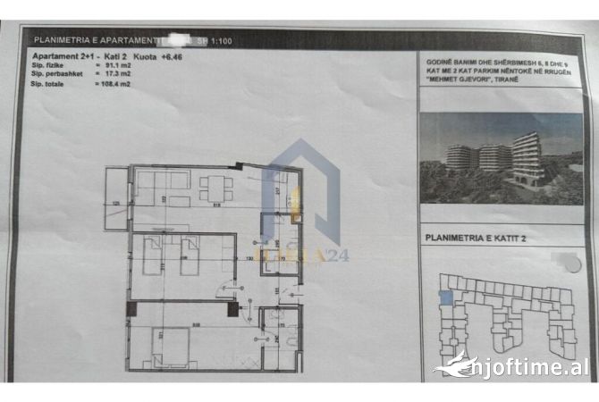 Shtepi ne shitje 2+1 ne Tirane - 108,400 Euro