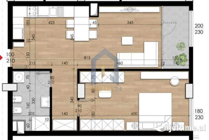 Shtepi ne shitje 1+1 ne Tirane - 135,000 Euro