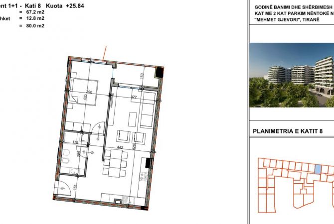 Shtepi ne shitje 1+1 ne Tirane - 80,000 Euro