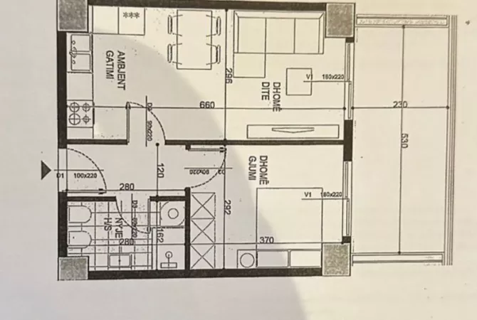 Shtepi ne shitje 1+1 ne Tirane - 108,500 Euro