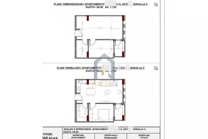 Shtepi ne shitje 1+1 ne Tirane - 99,000 Euro