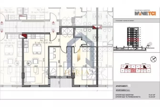 House for Sale 1+1 in Tirana - 106,000 Euro