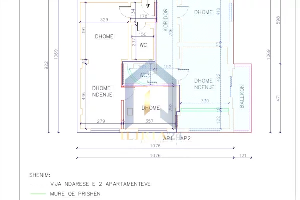 Shtepi ne shitje 1+1 ne Tirane - 160,000 Euro