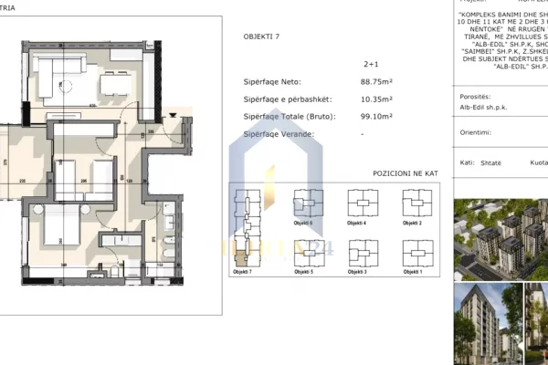 Shtepi ne shitje 2+1 ne Tirane - 138,740 Euro