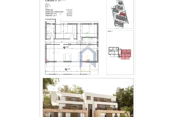 Shtepi ne shitje 2+1 ne Tirane - 309,000 Euro